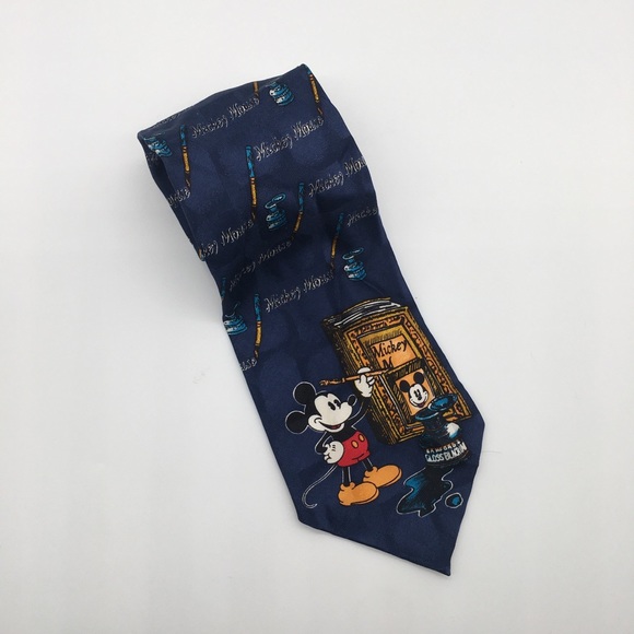 Vintage Atlas Design Disney paint Mickey silk tie - Picture 7 of 7